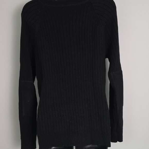 Ralph Lauren Black Ribbed Cotton Sweater - Picture 5 of 16